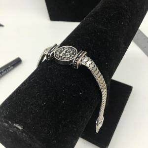 Photo of Letter B silver toned bracelet