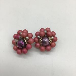 Photo of Vintage pink clip on earrings
