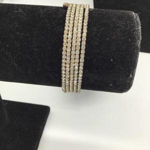 Photo of Twistable spiral faux Rhinestone bracelet