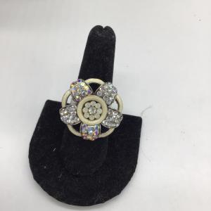 Photo of Adjustable faux Rhinestone ring