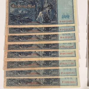 Photo of Foreign Reich Bank Notes 1910 Marks
