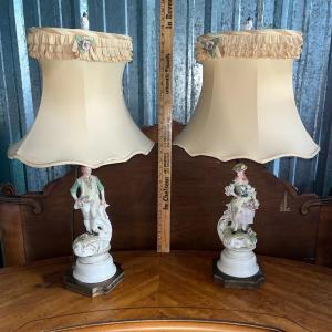Photo of Pair of 1930s Boudoir Lamps