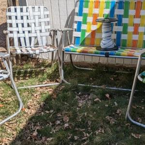 Photo of Aluminum Frame Lawn Chairs and Webbing