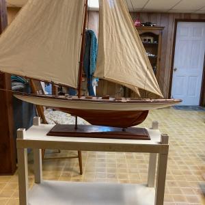 Photo of 44" racing yacht model wood sailboat, home decor