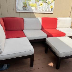 Photo of POTTERYBARN PATIO FURNITURE CUSHIONS (DOESNOT INCLUDE FRAME)