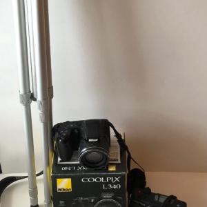 Photo of LOT 318U: Nikon Coolpix L340 Digital Camera, Pentax EZY-R 35mm Film Camera, Koda