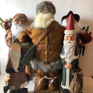 Photo of LOT 311U: Vintage Christmas Decorations - Santa Figures