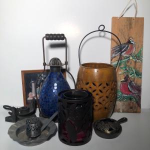 Photo of LOT 336L: Rustic Home Decor & Candle Holders