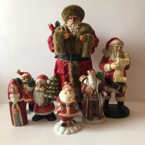 Photo of LOT 312U: Vintage Christmas Decorations - Santa Figures