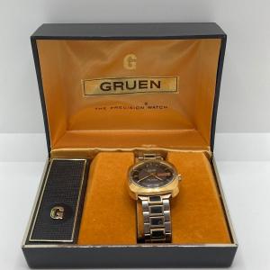 Photo of LOT 231: Gruen Swiss Made 25 Jewels Autowind Calendar Watch in Original Box
