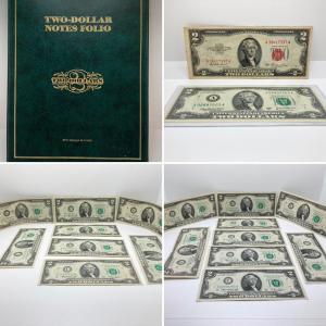 Photo of LOT 241: Two-Dollar Bill Collection - Notes Folio, Red Sealed $2 Bill and More