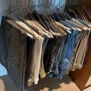 Photo of Lot of Men's Pants, Jeans, and Trousers