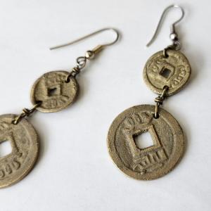 Photo of Old Chinese Coin Earrings
