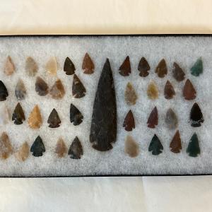Photo of Native American Dovetail Notched Arrowheads