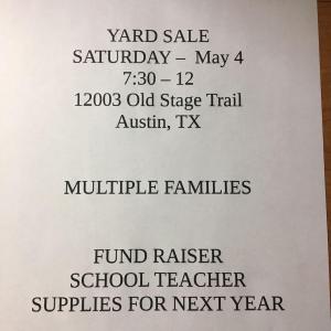 Photo of Yard Sale - Fund Raiser