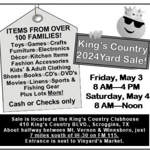 Photo of 2024 King's Country Yard Sale