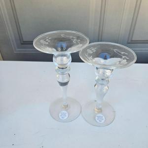 Photo of ASSORTED GLASS CANDLE HOLDERS
