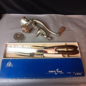 Photo of CHEF'S CHOICE GOURMET CARVING SET AND A CLIMAX GRINDER