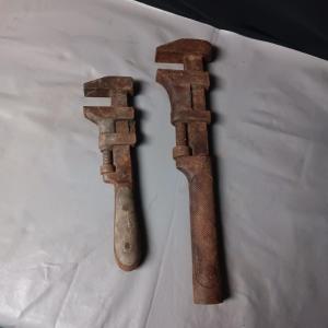 Photo of 2 ANTIQUE PIPE WRENCHES