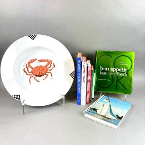 Photo of K256 Le Mer Crab Serving Bowl & Cookbooks
