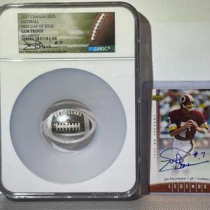 Photo of NGC CERTIFIED OVERSIZED HOLDER CANADA 2017 FIRST DAY ISSUE FOOTBALL $25 COIN HOL