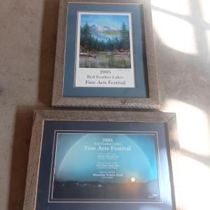 Photo of FINE ARTS FESTIVAL POSTERS SIGNED BY ARTISTS AND FRAMED IN BARNWOOD