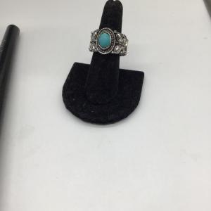 Photo of Adjustable turquoise accent ring
