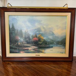 Photo of DR1334 Thomas Kinkade Framed Lithograph with Light