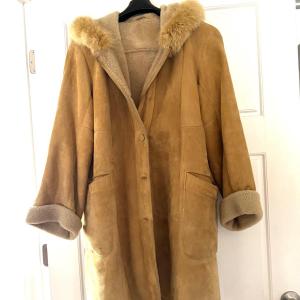 Photo of BB382 Ladies Suede and Fur 3/4 length Coat