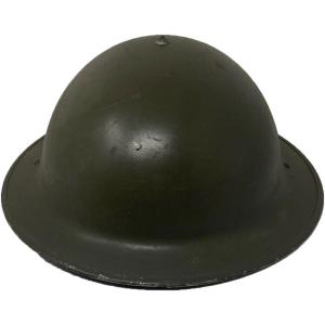 Photo of WWII British steel Helmet/ South Africa Brodie Helmet