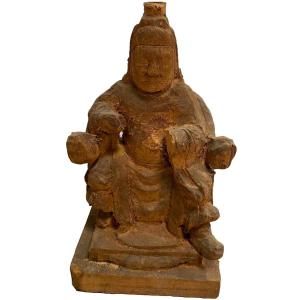 Photo of 20th Century Chinese Temple Hand Carved Wood Statue #4
