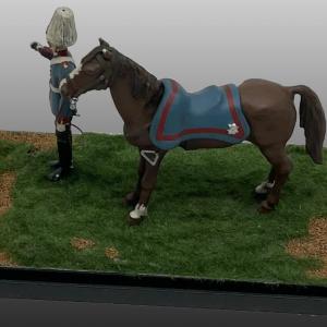 Photo of HORSE BRONZE FIGURINE WITH A SOLDIER CALVARY