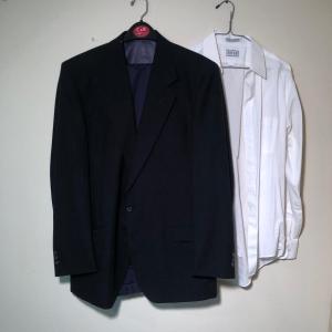 Photo of LOT 60B: C&R Clothiers Wool Suit Jacket, Ralph Lauren Polo Golf Slacks (38x30) &