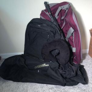 Photo of LOT 63B: Skyway & Gander Mtn Luggage, Neck Pillow & Button Activated Double Laye