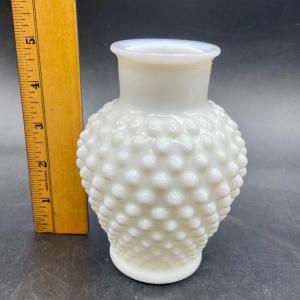 Photo of Milk Glass Hobnail 5" Vase