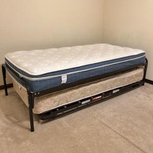 Photo of Twin Metal Bed With Trundle Bed
