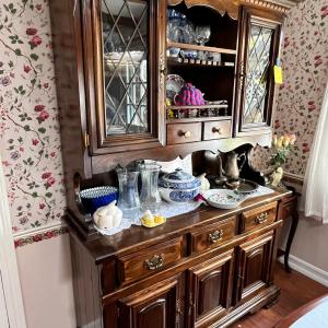 Photo of large china cabinet, contents not included