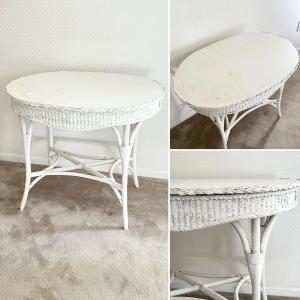 Photo of Pair (2) Wicker Tables ~ *Read Details