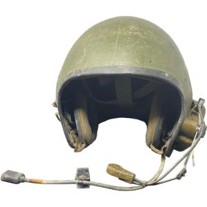 Photo of US Military Tank Combat Crew Helmet w/ Telephone Microphone Headset