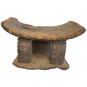 Photo of Antique African Prince Wood Stool Circa 1800's (19th Century)
