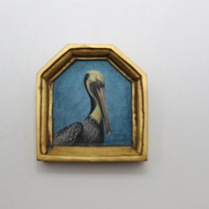 Photo of Hand-Painted Pelican Brooch - Signed