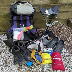 Photo of LOT 34B: Highlander Camping Backpack, Boots & More Gear