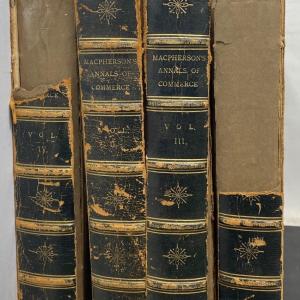 Photo of "Annals of Commerce" Vols. I-IV by David Macpherson 1805