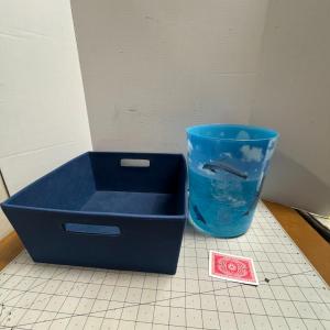 Photo of Dolphin Plastic Wastebasket Essentials Soho Storage