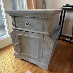 Photo of LOT 111L: Gray Decorative Side Table
