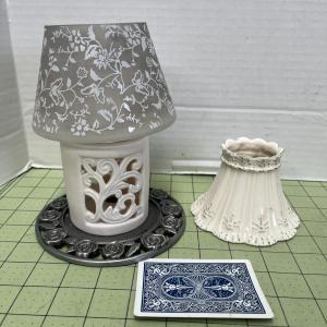 Photo of Table Lamp With Candle Ceramic Candle Holder