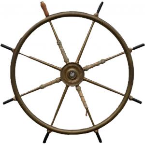 Photo of Large antique Nautical Steering Wheel/ Heavy #1