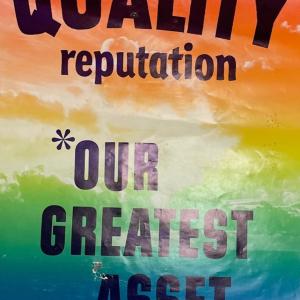 Photo of POSTER. QUALITY reputation  OUR GREATEST ASSET/Elliot Service Company Inc. USA