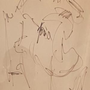 Photo of Signed and Dated 1951 Abstract Sketch