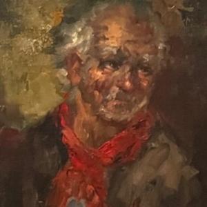 Photo of Obscure Signed Male Portait Oil Painting